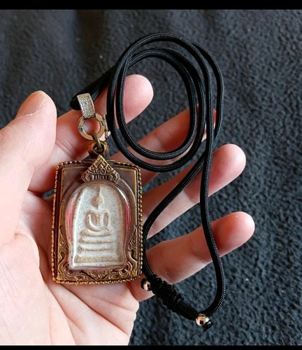 Thai buddha clay amulet - clay,
