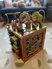 Zany Zoo B Toys Large Wooden Activity Cube Play Centre