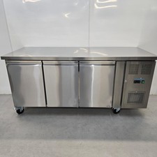 Triple Freezer 417L Stainless Frozen Upright Catering Kitchen 3 Door Commerci...