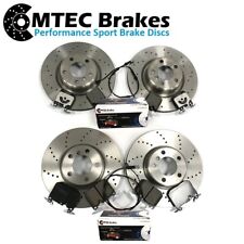 BMW M135i M140i M235i M240i FRONT REAR DRILLED BRAKE DISCS MTEC PADS & SENSORS