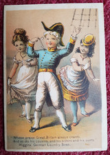 Higgins Laundry Soap Victorian Trade Card, Sir Joseph Porter from HMS Pinafore