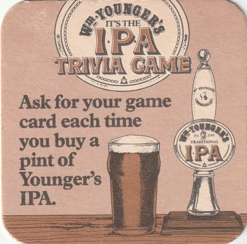 Beer mat younger brewery - wm.,