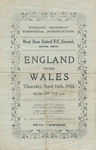 England wales schoolboy - v,
