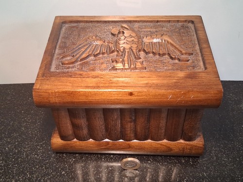 Vintage wooden puzzle box - vintage,