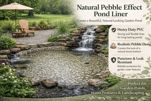 Pebble effect pond liner - pebble,