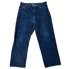 Nigel Cabourn Straight Denim 4-Pocket Cinch Back Jeans Dark Blue 36 F/S