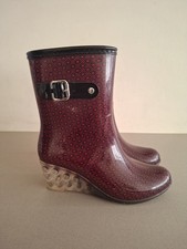 Odema Red Patterned  Ankle