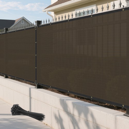 4ft brown outdoor privacy - brown,