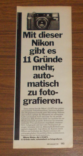 Rare advertising vintage nikon - advertising,