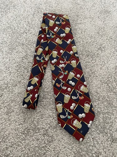 Mens burgundy and - and, golf
