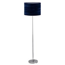 Modern 150cm Floor Light Standing Lamp with Crushed Velvet Fabric Shade