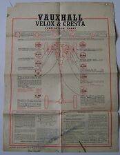 Vauxhall Velox & Cresta Model PB original Castrol Lubrication Chart 1962-1963