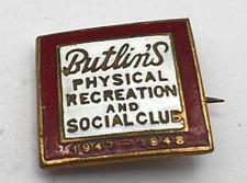1947-48 Butlins Physical Recreation & Social Club Enamel Pin Badge 20x20 mm