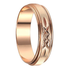 Lady Rose Gold Spinner Ring 6mm Wide Women’s Rotatable Custom Engraved Polished