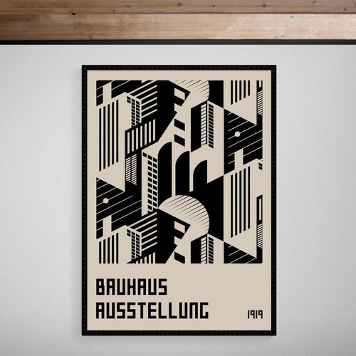 Bauhaus ausstellung print - bauhaus,