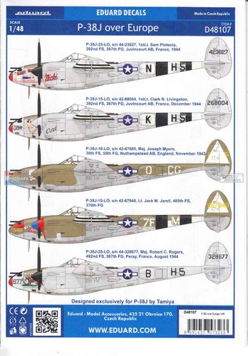 Edud48107 eduard decals - 1:48,