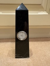 Black Marble Obelisk With Clock