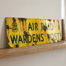 Air raid wardens post metal - wardens,