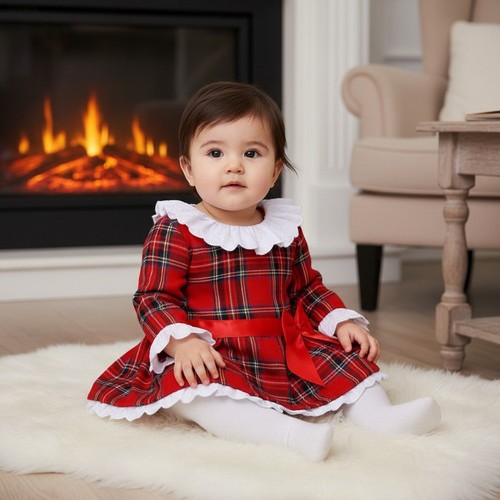 Baby girl dress tartan - girl, party
