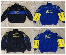 Adults Unisex Team Racing Subaru Racing Jacket Embroidery Cotton Padded Coat Men