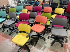 Job Lot 8 Office Task Chairs/Ergonomic Mixed Colour Office Chairs/Colour Chairs