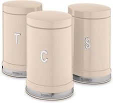 Tower Belle Chantilly Cream Tea Coffee Sugar Canisters Set of 3 T826171CHA