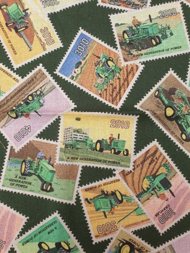 Tractor stamps fabric fat - stamps,