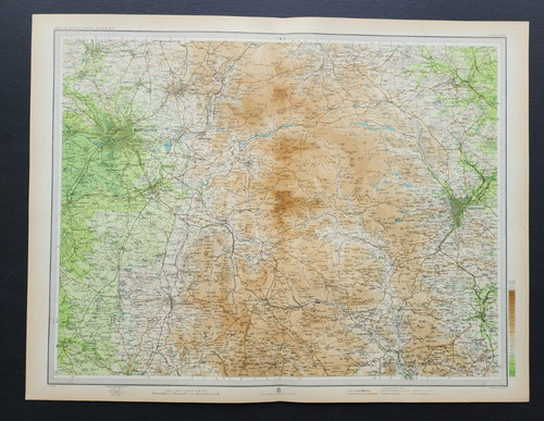 Antique 1903 bartholomew map - antique,