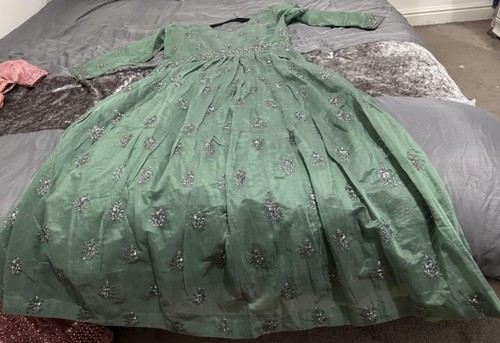 Mint green anarkali size - green,