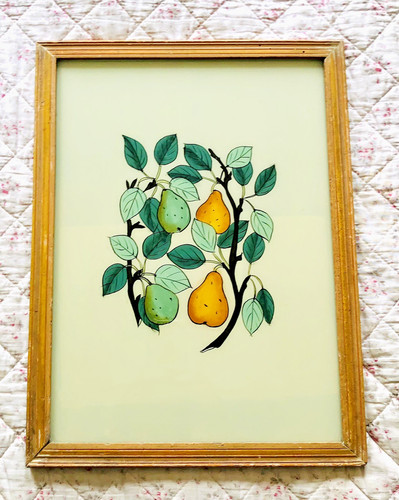 Indian framed reverse glass - indian,