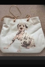Next tote beach bag with cute Dalmatian picture on front