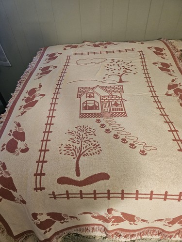 Vintage afghan throw - afghan,