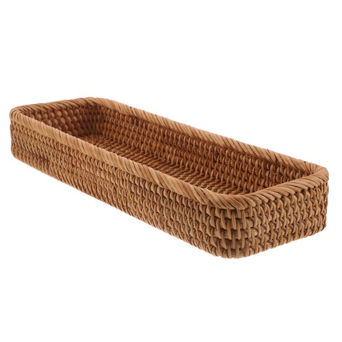 Rattan serving tray large - rattan,