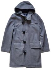 KANGOL Duffle Coat Jacket Mens S Slate Grey Wool Vgc