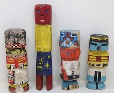 Four antique hopi kachina - four,