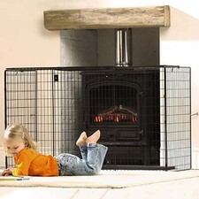 Black Extending Nursery Child Safety Fireguard