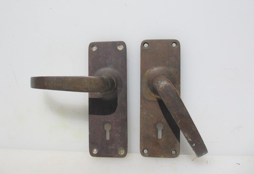 Vintage brass lever - lever, door