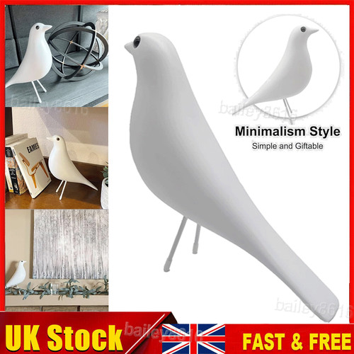 Resin bird figurines - resin, white