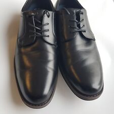 Nunn Bush 1912 mens black leather shoes cushioned soles rubber UK9 Euro43 US10