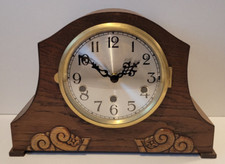 Antique 1930’s Oak Cased Ave Maria & Westminster Chiming Mantel Clock (Battery)