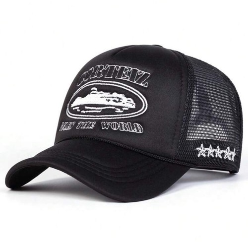 Corteiz black cap one size - one,