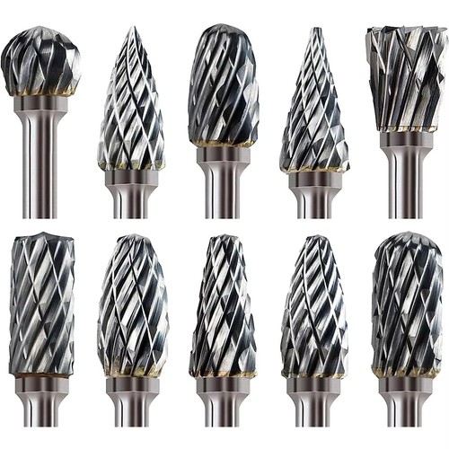 10pcs carbide burr set - set, 1/8"