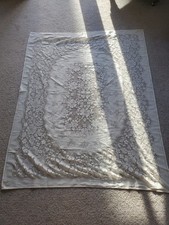 Debenhams 62in x 57in White Lace Patten Rectangular Table Cloth