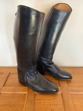 Vintage CAVALLO Mens unisex 7.5 Black English Leather Hunting Riding Boots Trees