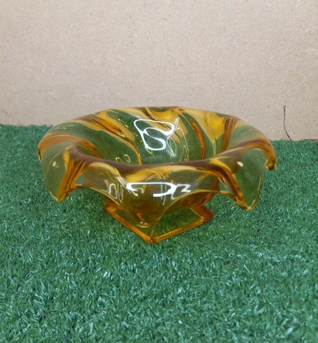 Vintage retro glass ash tray - vintage,