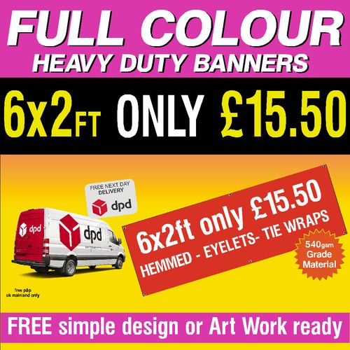 Pvc banner 6ft - 6ft, printed