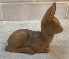 Hand Carved Wooden Baby Deer- 1960