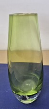 swedish art glass green vase
