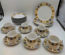 Royal Norfolk Dinner Set Dinner Plates, Bowls, Cups, Saucers Leaf Design 23 Pcs