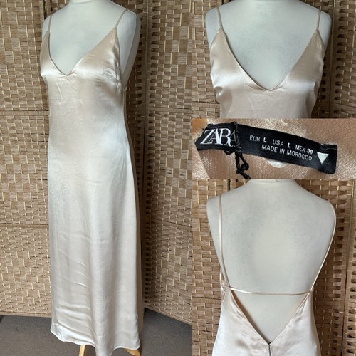 Bnwt zara champagne satin - champagne,